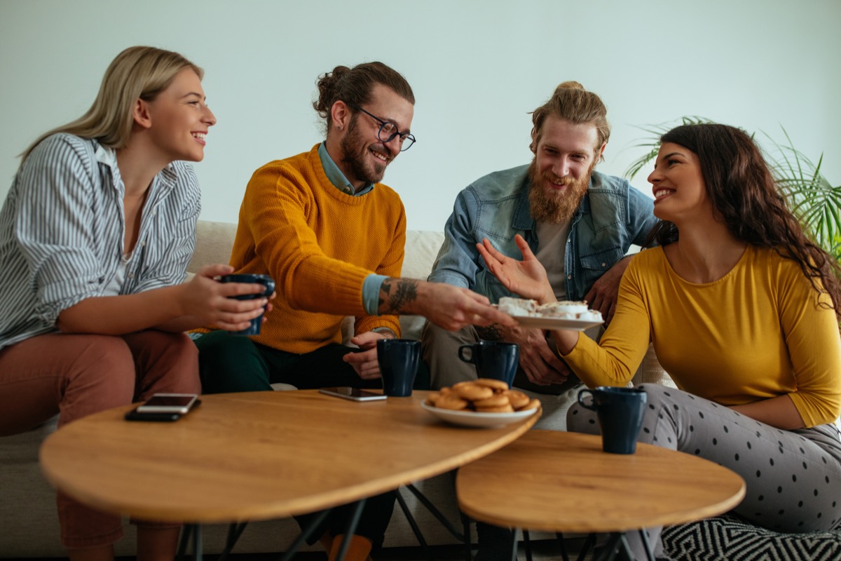 People enjoying better-for-you products together